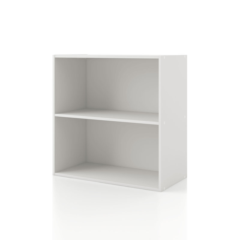 Moduline Stackable Storage Bookcase, White, 2-Shelf