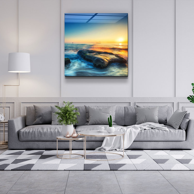 Superbe peinture décorative en verre trempé de 19,7 po x 19,7 po | 100% verre trempé, épaisseur: 0,16 pouce | Impression UV pour des couleurs éclatantes | Parfait pour la décoration intérieure, le salon ou le bureau