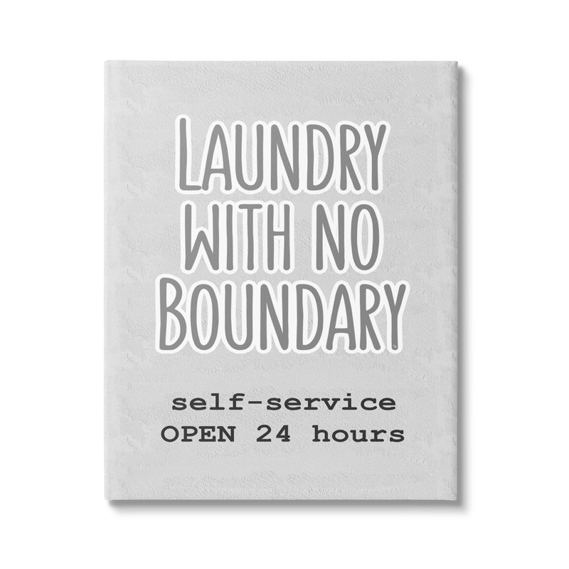 «Stupell Industries Laundry Self Service», art mural sur toile par Martina Pavlova, H 48 po x l 36 po x P 1,5 po