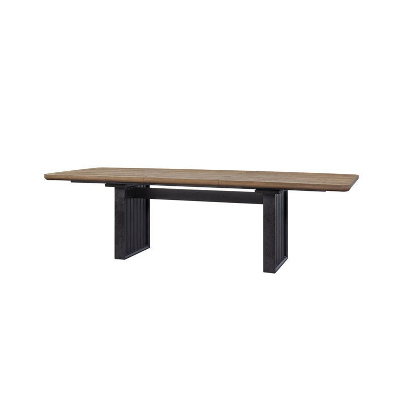 Table à double piédestal au fini latté