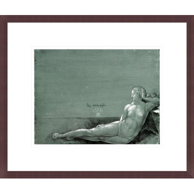 «Nu féminin inclinable» par Albrecht Dürer, impression giclée sur cadre