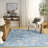 Nourison Botanical Washables 5' x 7' Blue Multicolor Farmhouse Indoor Rug-1439177396-1439136590