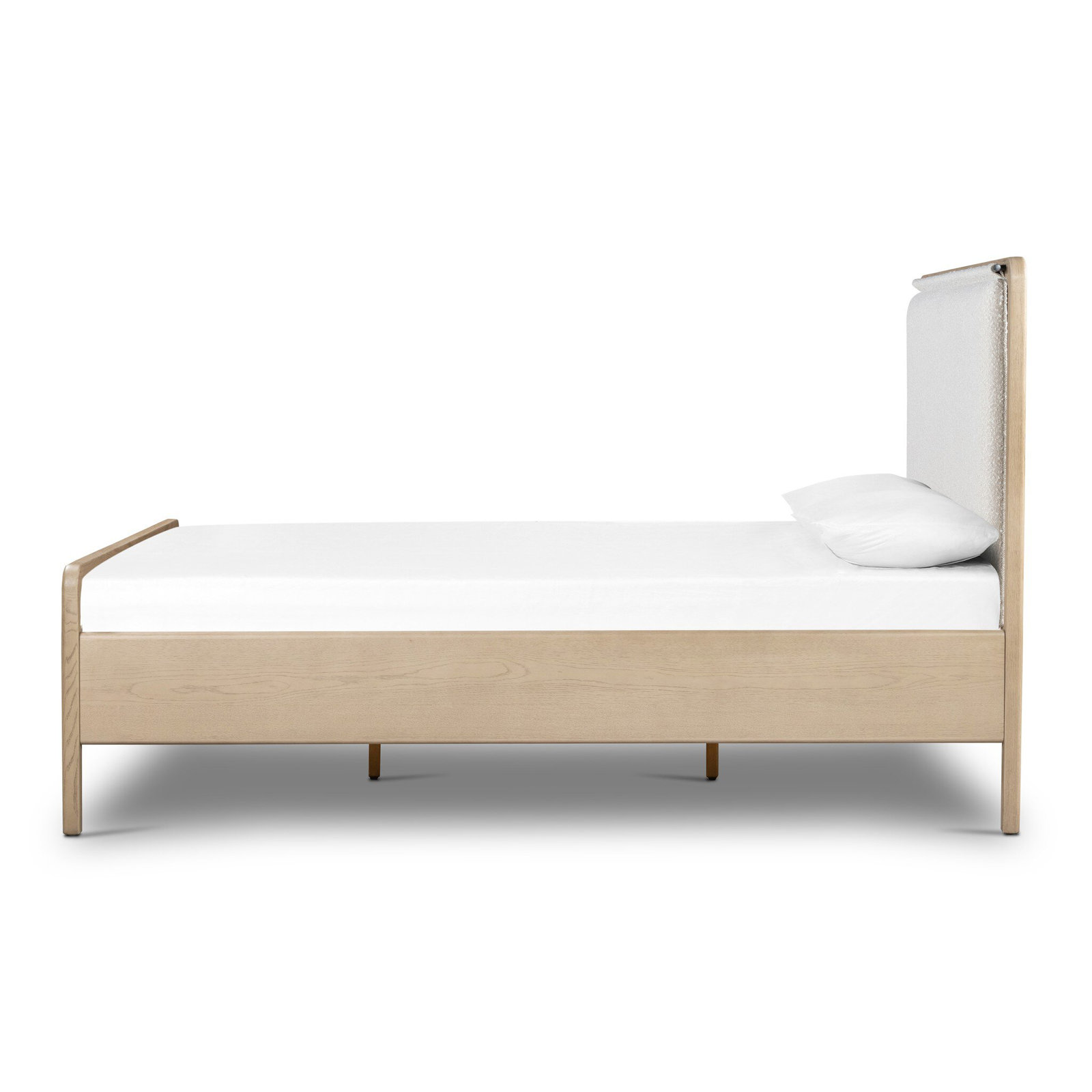 Karsten Upholstered Bed, Queen, Brown/White