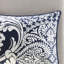 Édredon très grand Indigo - 7 coussins décoratifs en coton à motif imprimé et rembourrage en L de 92 po -120945146