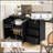 89.7'' Wooden Sideboard With Extendable Table, Multifunctional Storage Cabinet For Various Home Spaces-264863619