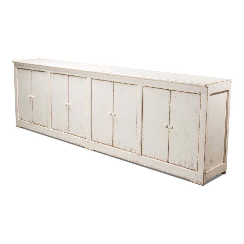 Momeyer 122'' Solid Wood Sideboard, White/White