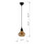 Superbe lustre doré et noir, hauteur réglable 43,3 po | Corps en métal avec capuchon en verre de 6,7 po de diamètre | Douille E27 (40 W maximum) | Élégant design scandinave nostalgique pour l'éclairage de la maison et de la salle à manger