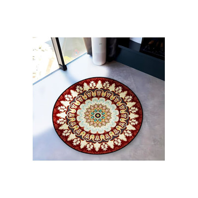 Tapis rond lavable à la machine