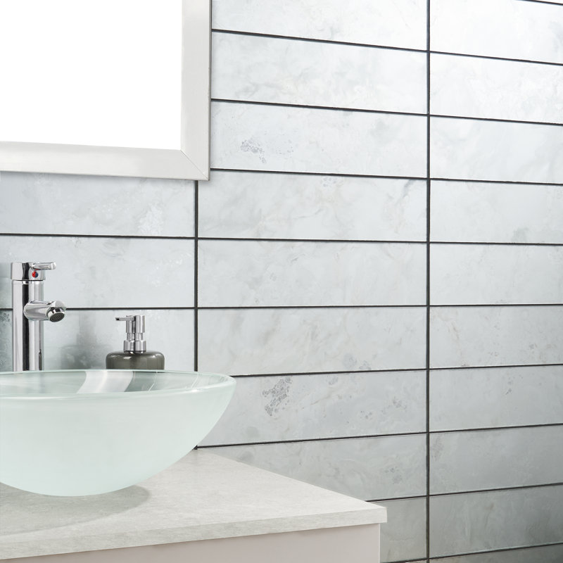 Carreau Emory l 4,37 po x L 17,48 po, Blanc