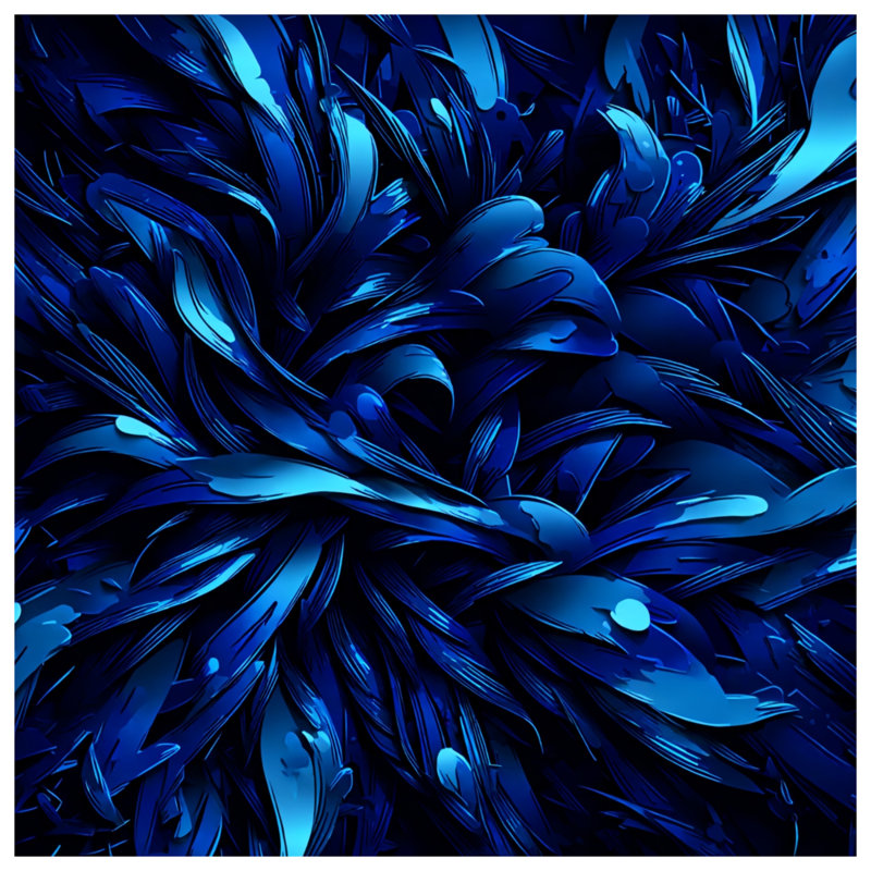 Abstract Blue Feathers Comforter, King
