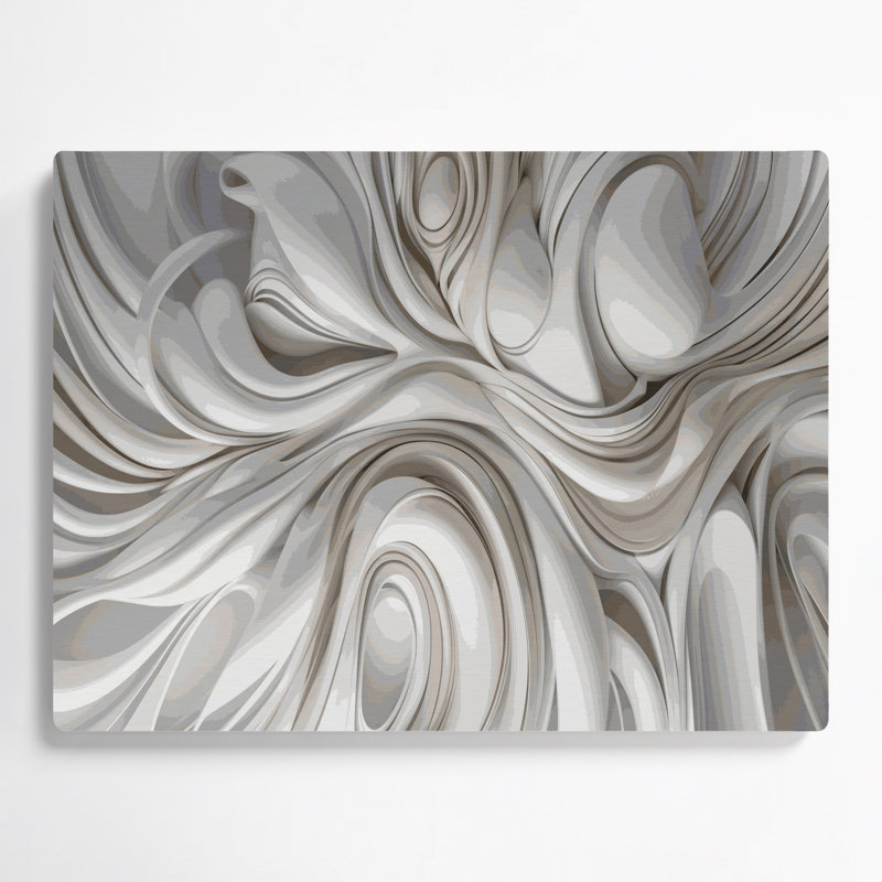 Art mural gris Biomorphic Abstraction 80, H 11 po x l 14 po