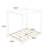 Queen Canopy Platform Bed with Solid Pine Wood Frame and Support Legs, No Box Spring Needed