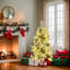 Arbre de Noël artificiel pré-éclairé enneigé-2102194818