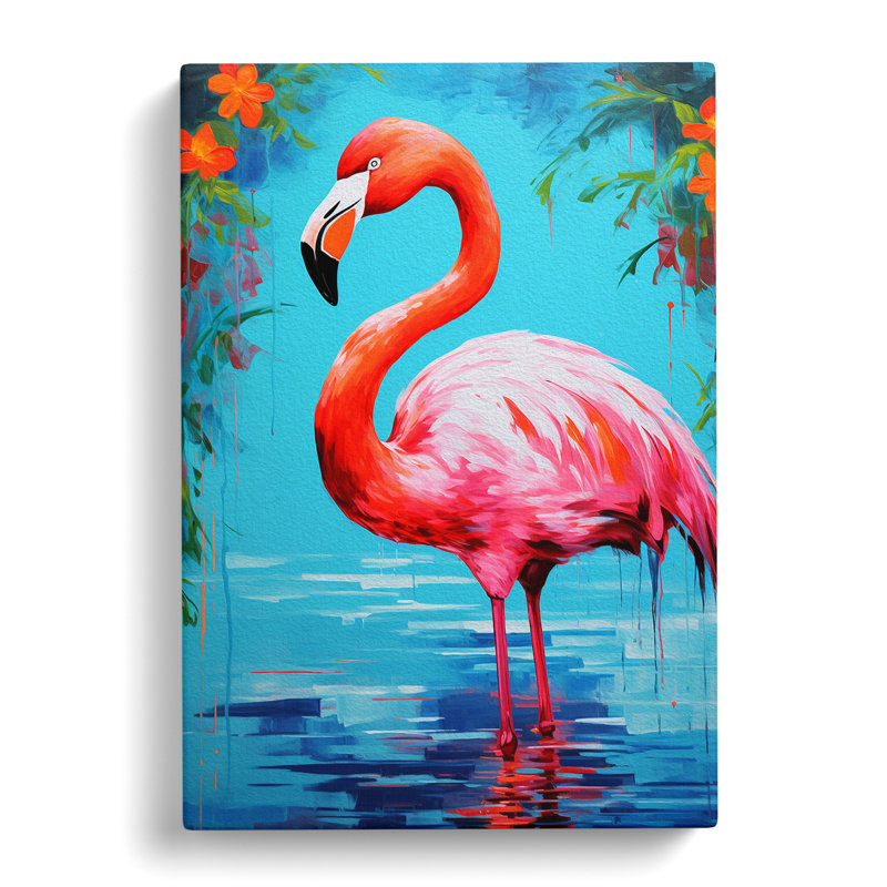 Flamingo Pop - Print, 60cm H x 40cm W x 3cm D