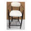 Tabouret de bar revêtu de chenille blanc Velora-254701435