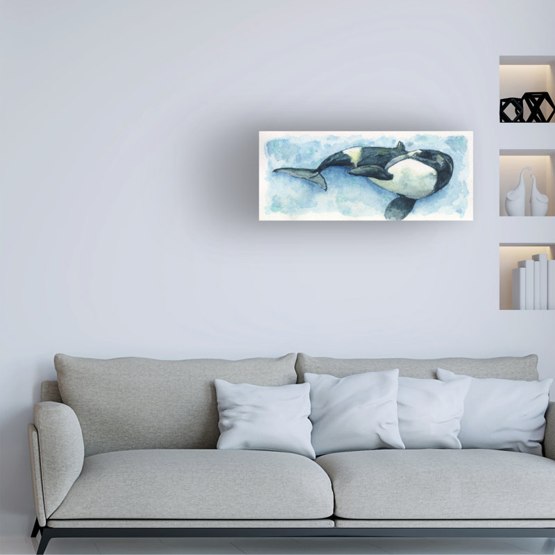Anika Goodhue Laundromat Orca Canvas Art, 10" H x 24" W