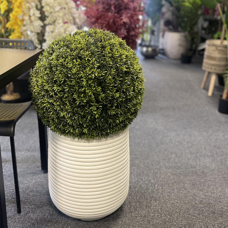 45cm Faux Boxwood Topiary in Pot Liner