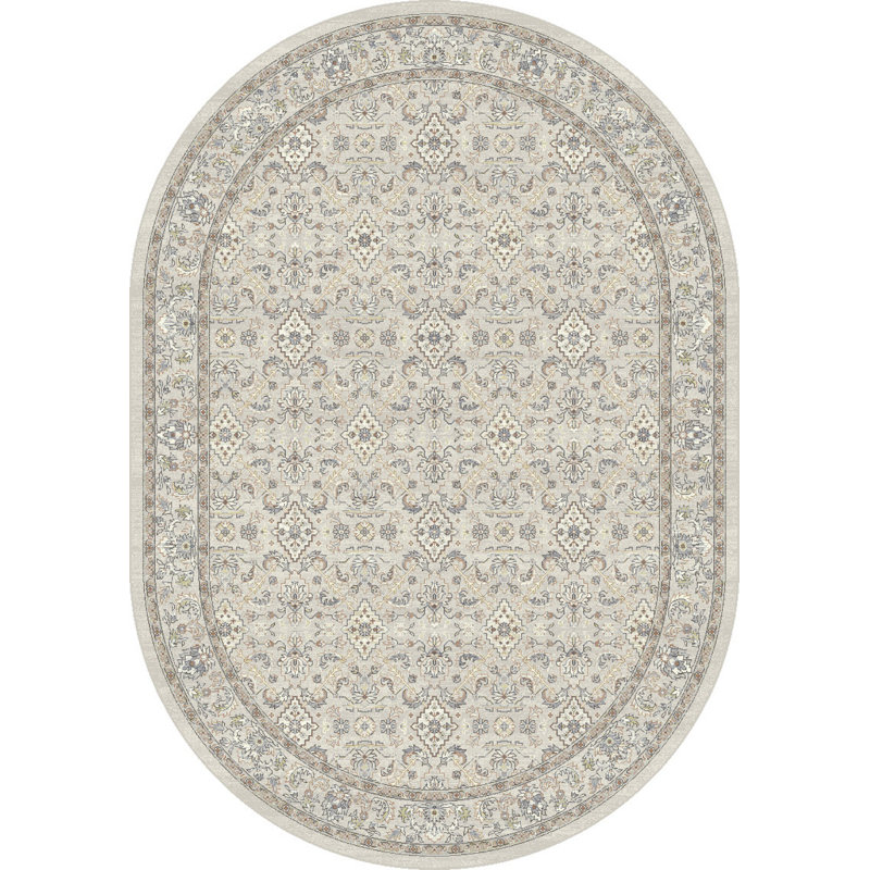 ANCIENT GARDEN 2.7X4.7 OV 57276-9295 CREAM/BEIGE, Oval 2'7" x 4'7"