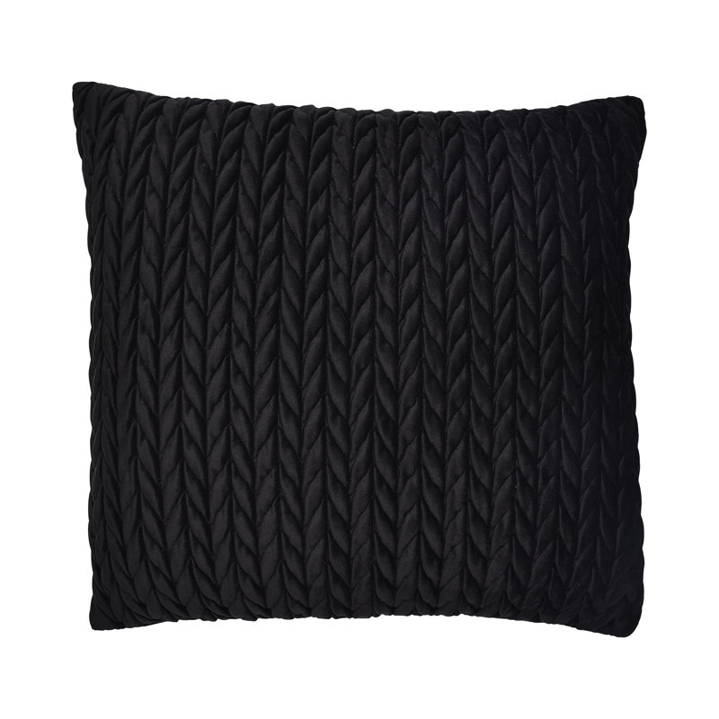 Amory Chevron Square Scatter Cushion Cushion With Filling, Black