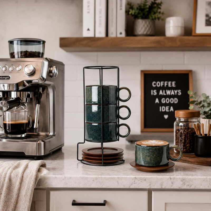 Stackable espresso cups