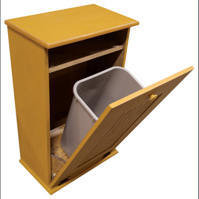 Solid Wood Tilt Out Trash Can - 10 Gallons