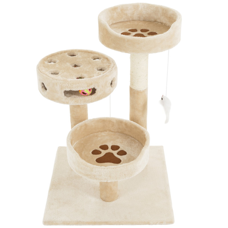 Arbre à chat PETMAKER - Tour haute pour chat, Beige