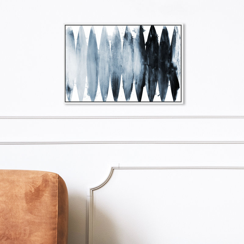 «Abstract Paradise Found Mute», reproduction d'art sur toile, Cadre blanc, H 16 po x l 24 po x P 1,5 po
