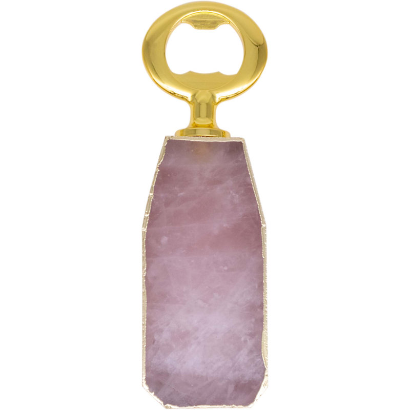 Karon Rose Quartz Stone Bottle Opener