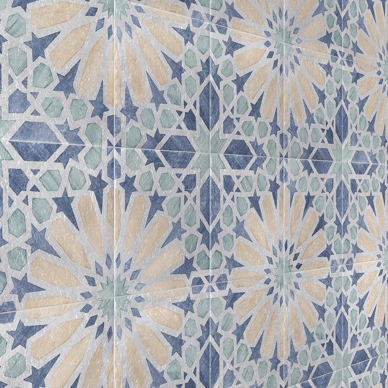 Alesso 8x8 Moroccan Matte Encaustic Look Porcelain Tile