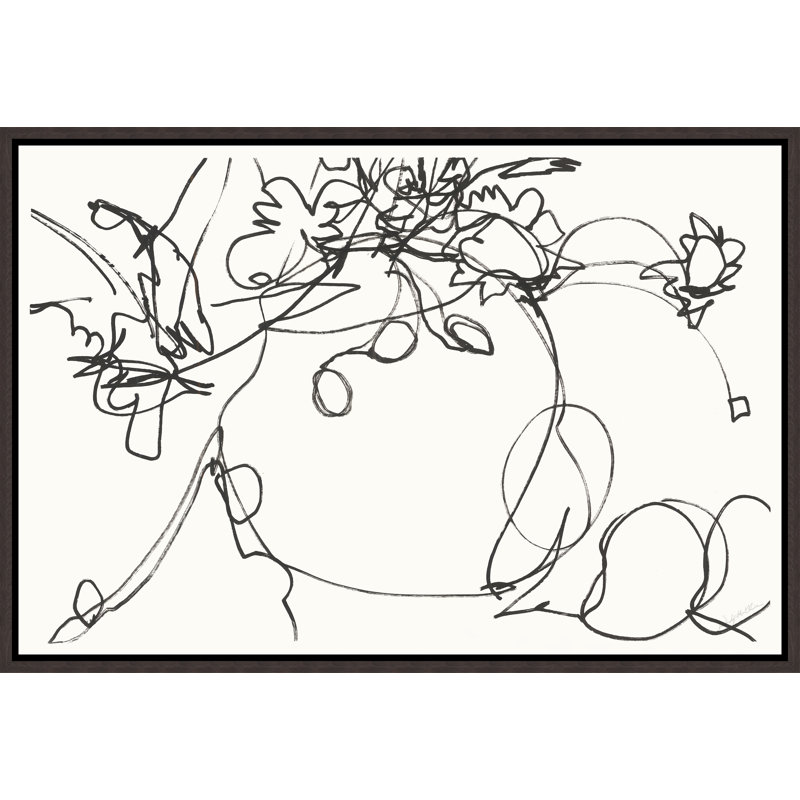Chenille Floral I Painting by Wendy Kleine, 25.75" H x 37.75" W, Image Brush Gel