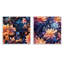Hepatique - Ensemble de 2 collages carrés botaniques abstraits-101849256-101849254