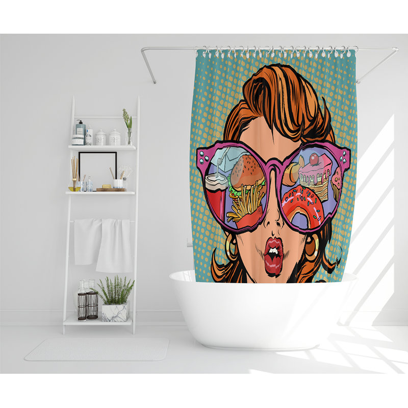 Elizaberh 13 Piece Polyester Shower Curtain Set