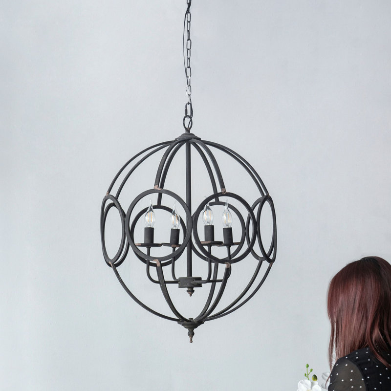 4 - Light Metal Chandelier