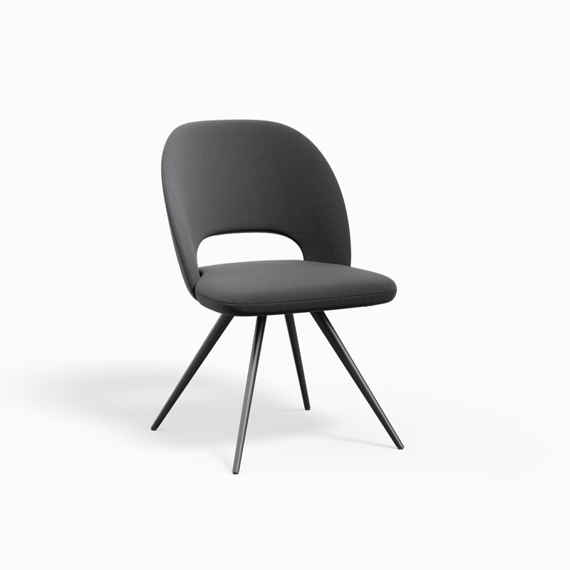 Meline Chair with Terro Base, Charcoal Linen