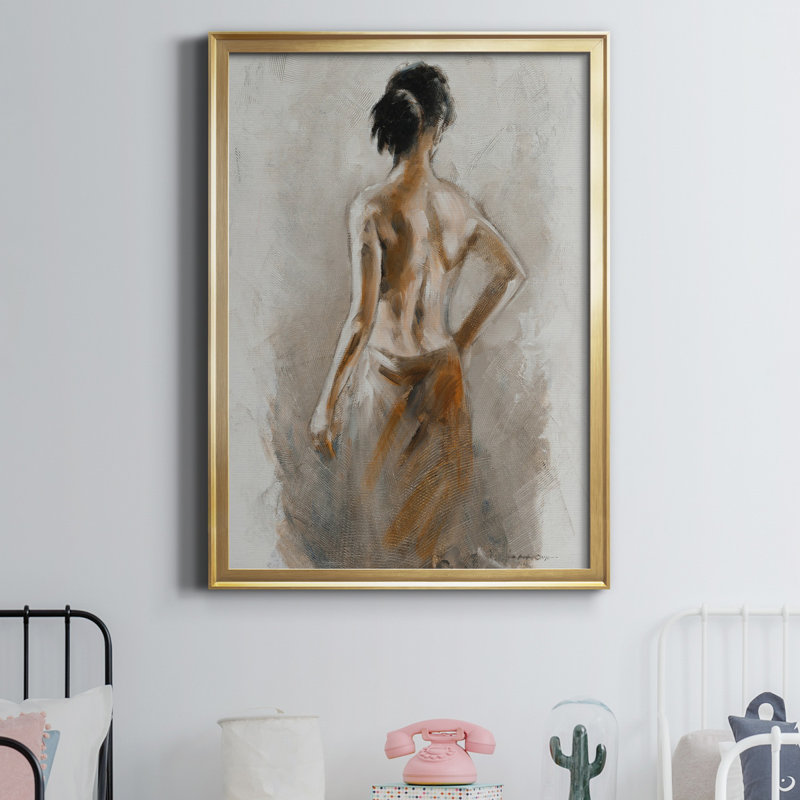 Spa Moment - Peinture sur toile encadrée, H 26,5 po x l 36,5 po x P 1,5 po, Or