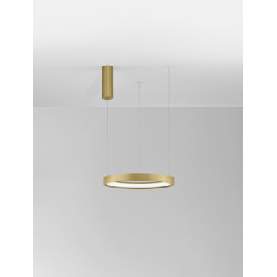 1 - Light Brushed Gold LED Unique/Statement Pendant