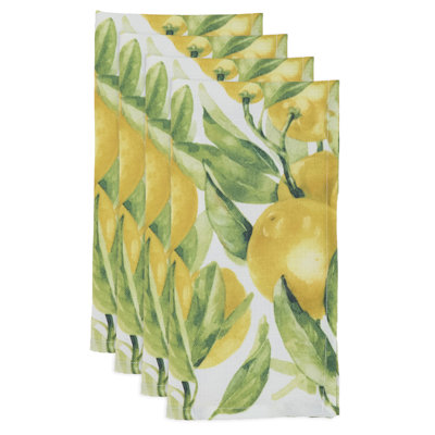 Citrea Collection Polyester Floral Square Napkin