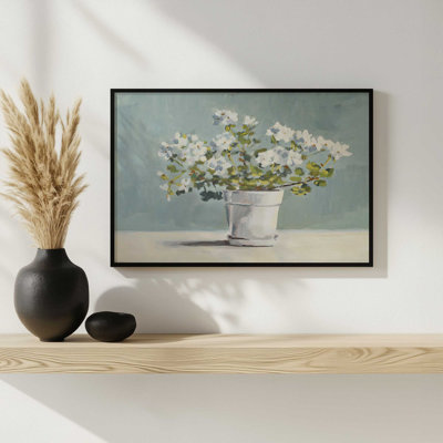 White Flower Pot II by Marian Parsons Art Print