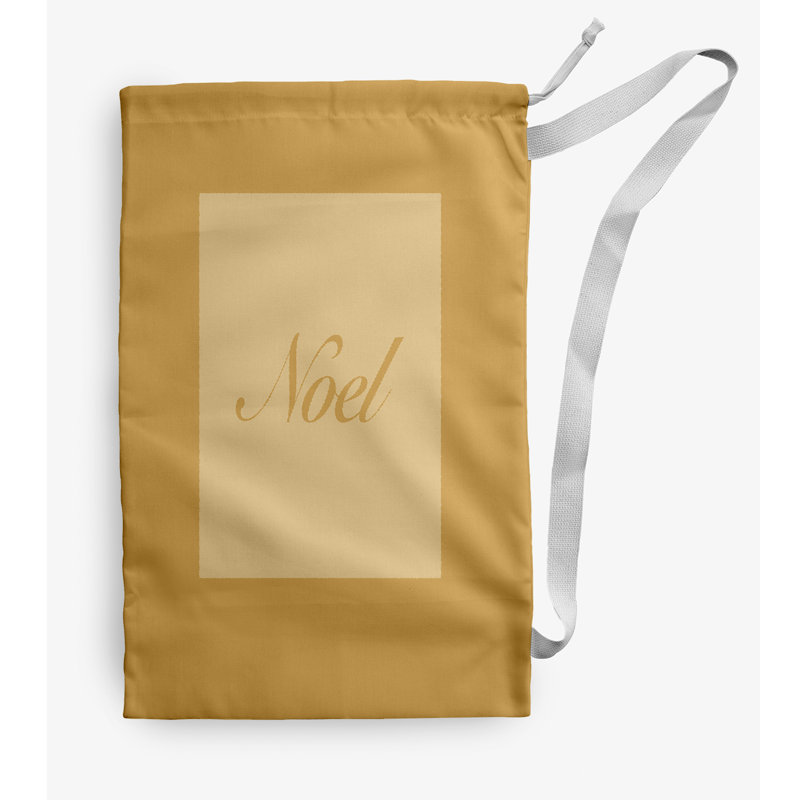 Fabric Laundry Bag with Handles, Medium (36" H x 28" W), Light Yellow