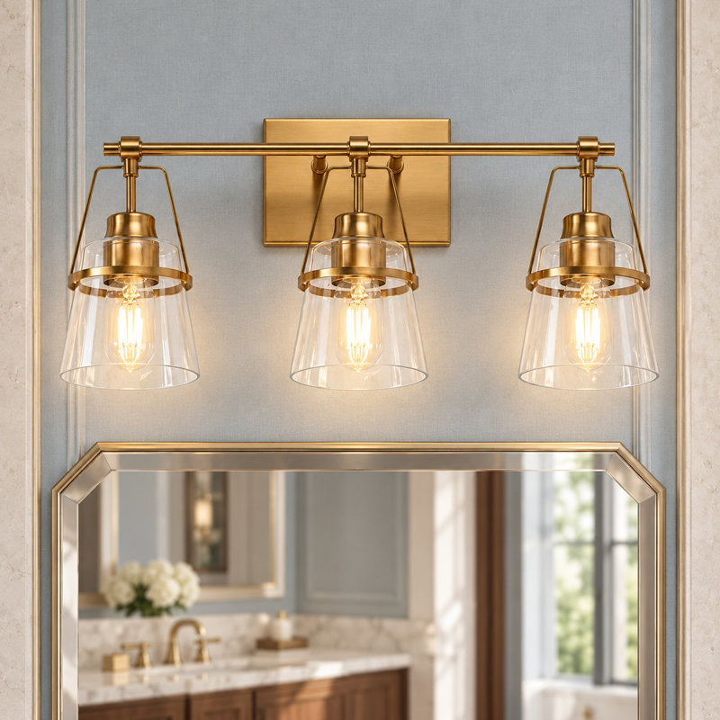 21.2" W 3-Light Dimmable Iron Vanity Light 
