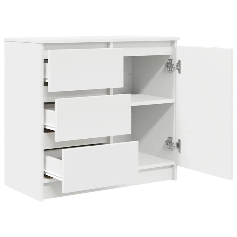 Sideboard With Drawer 71X35x65 Cm Engineered Wood, White