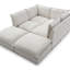 Canapé modulaire de 130 pouces, ensemble de canapé en tissu de lin avec repose-pieds convertible, canapé en forme de U, canapé confortable et librement combinable pour le salon, appartement, bureau (modulaire)-1897861990