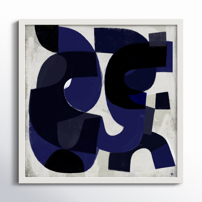 «Kind of Blue» par Phillips, art mural encadré, Papier avec cadre blanc, H 24 po x l 24 po x P 1,25 po