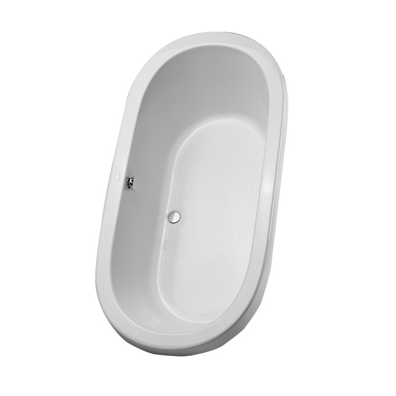 Nexus 71.375" x 35.35.4375" Freestanding Soaking Bathtub