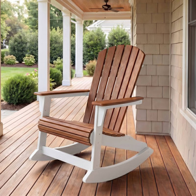 Chaise berçante Benno Adirondack, blanc