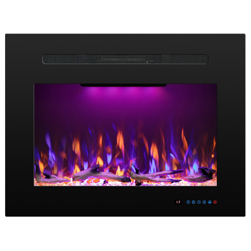 Abdualeem Electric Fireplace Insert with 5120 BTU, 21.14" H x 35.43" W x 8" D