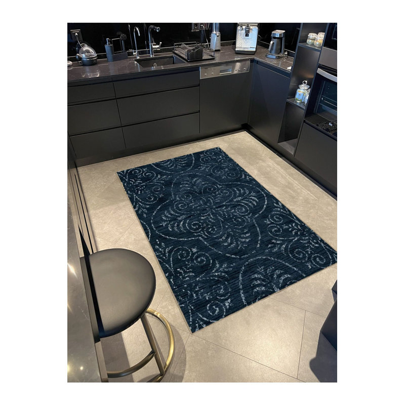 Tapis décoratif lavable à la machine Vintage, Sous-tapis rectangulaire 2 pi 4 po x 3 pi 11 po