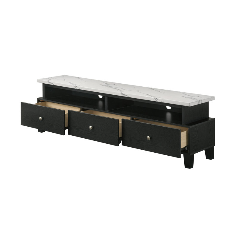 Meuble télé 1pc, Noir / blanc