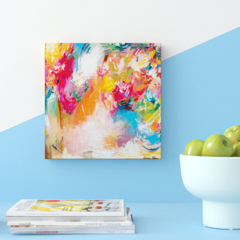 Female Energy by Amira Rahim - Painting on Canvas, 41cm H x 41cm W, Wrapped Canvas