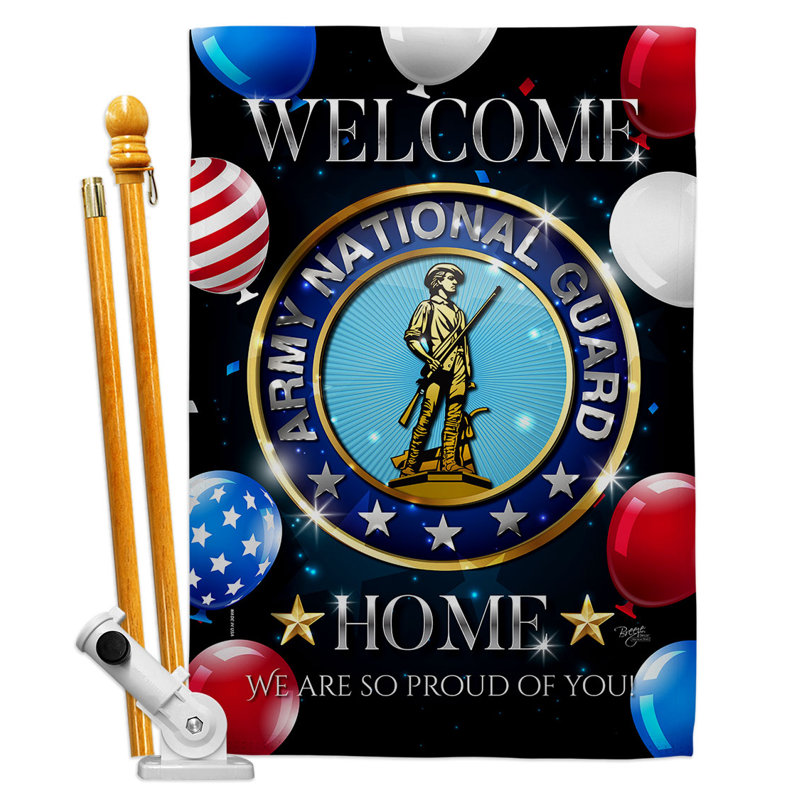Double Sided 40'' H x 28'' W Polyester Flag Set
